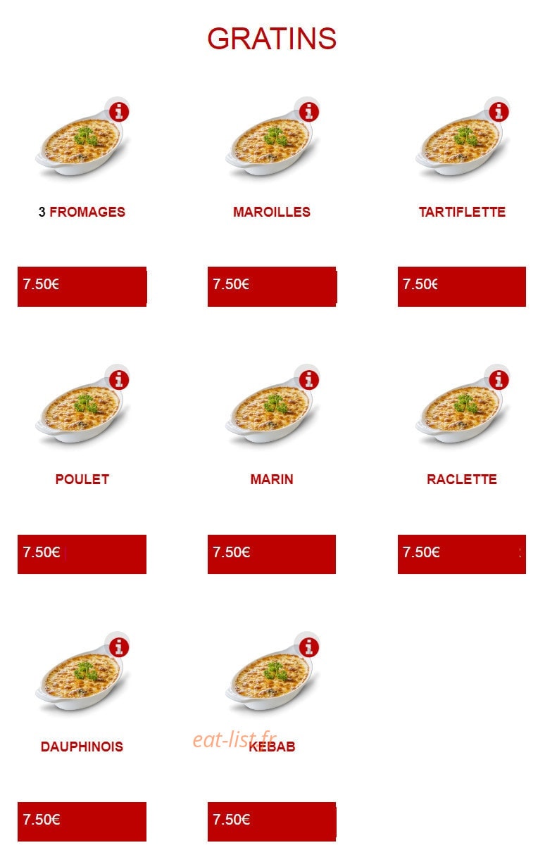 Bella food — carte page 8