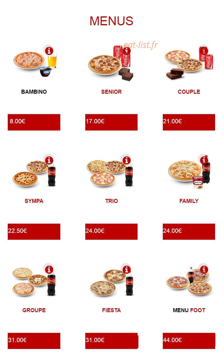 Bella food — carte page 18