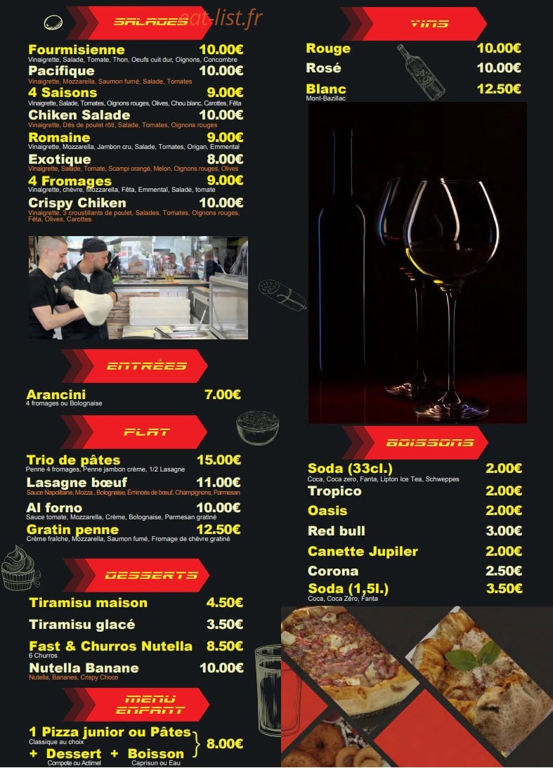 Fast and Pizza — carte page 2