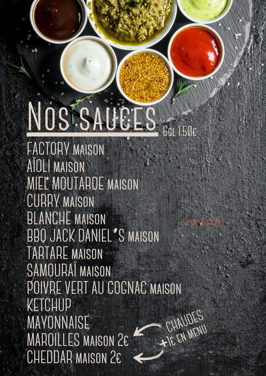 Hot Burger Factory — carte page 7