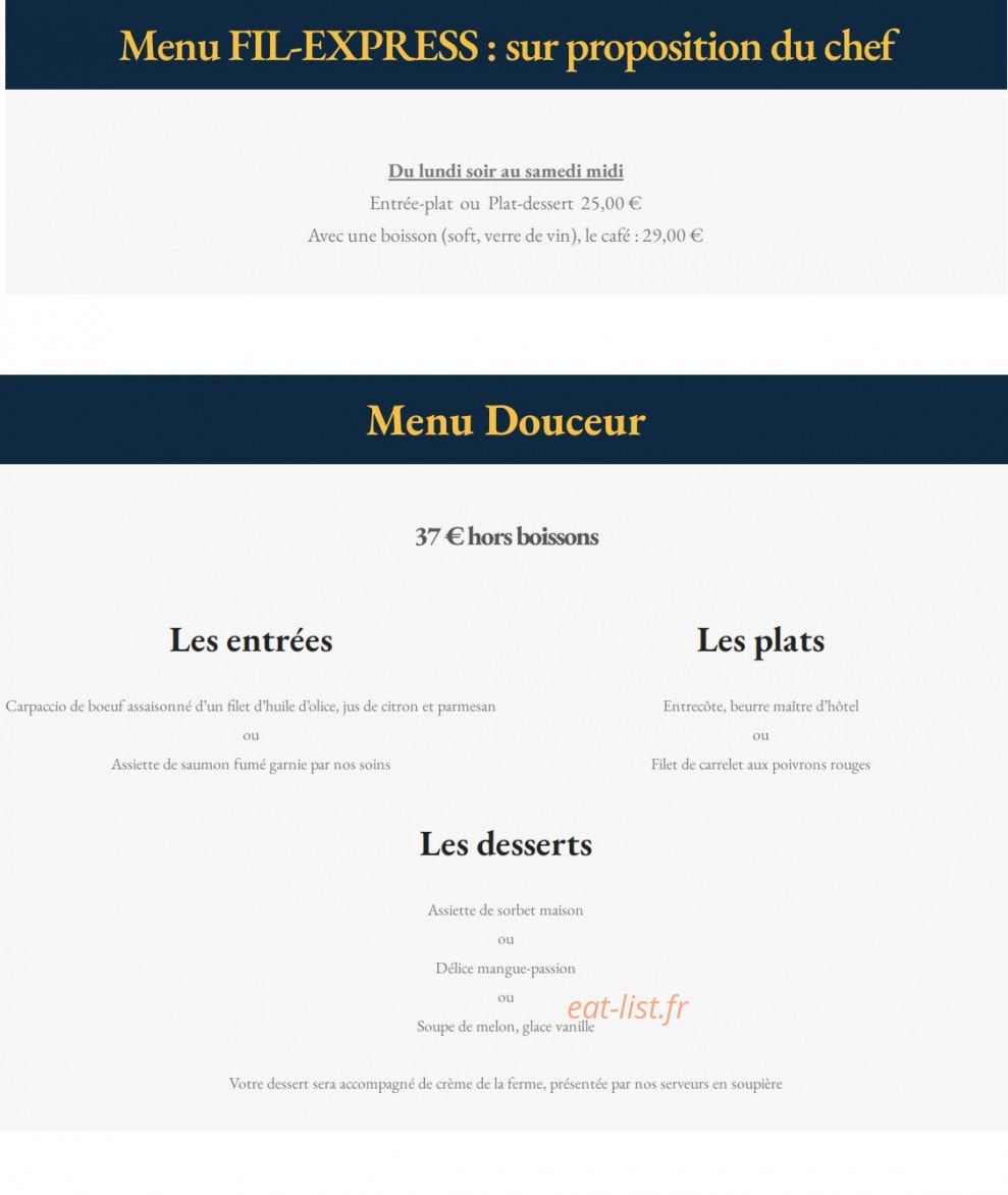 La Filature — carte page 2