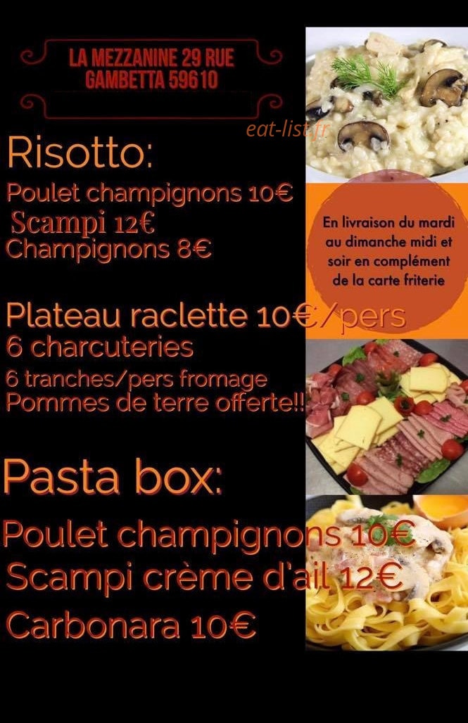 La Mezzanine — carte page 1