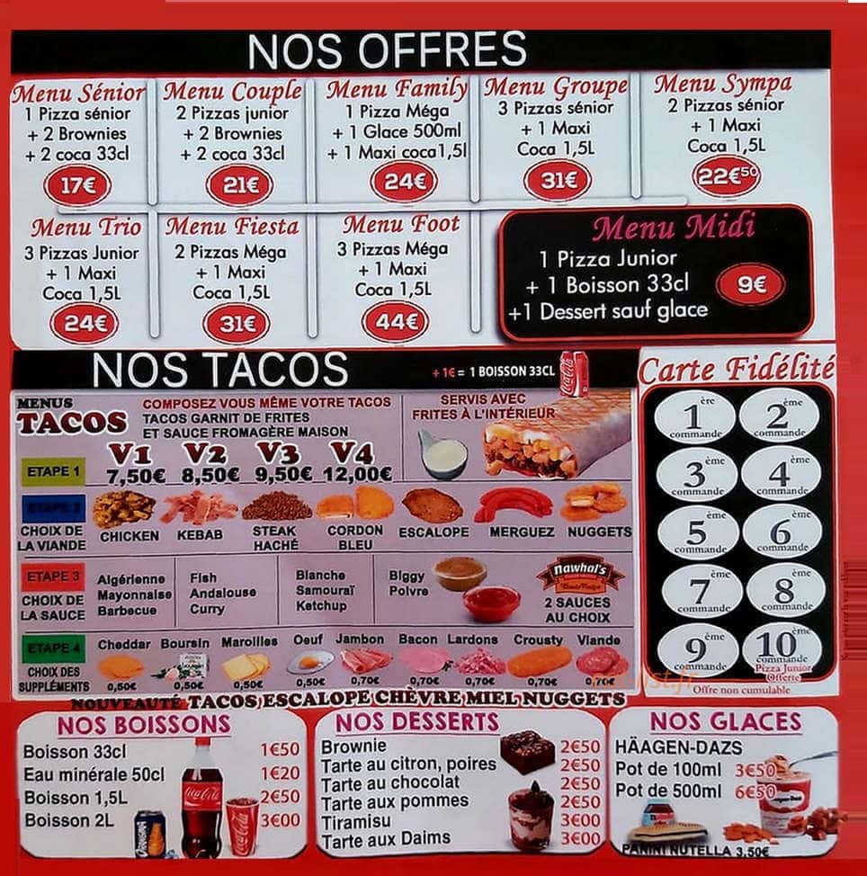 Pizza tacos food — carte page 4