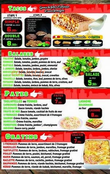 Bella food — carte page 3