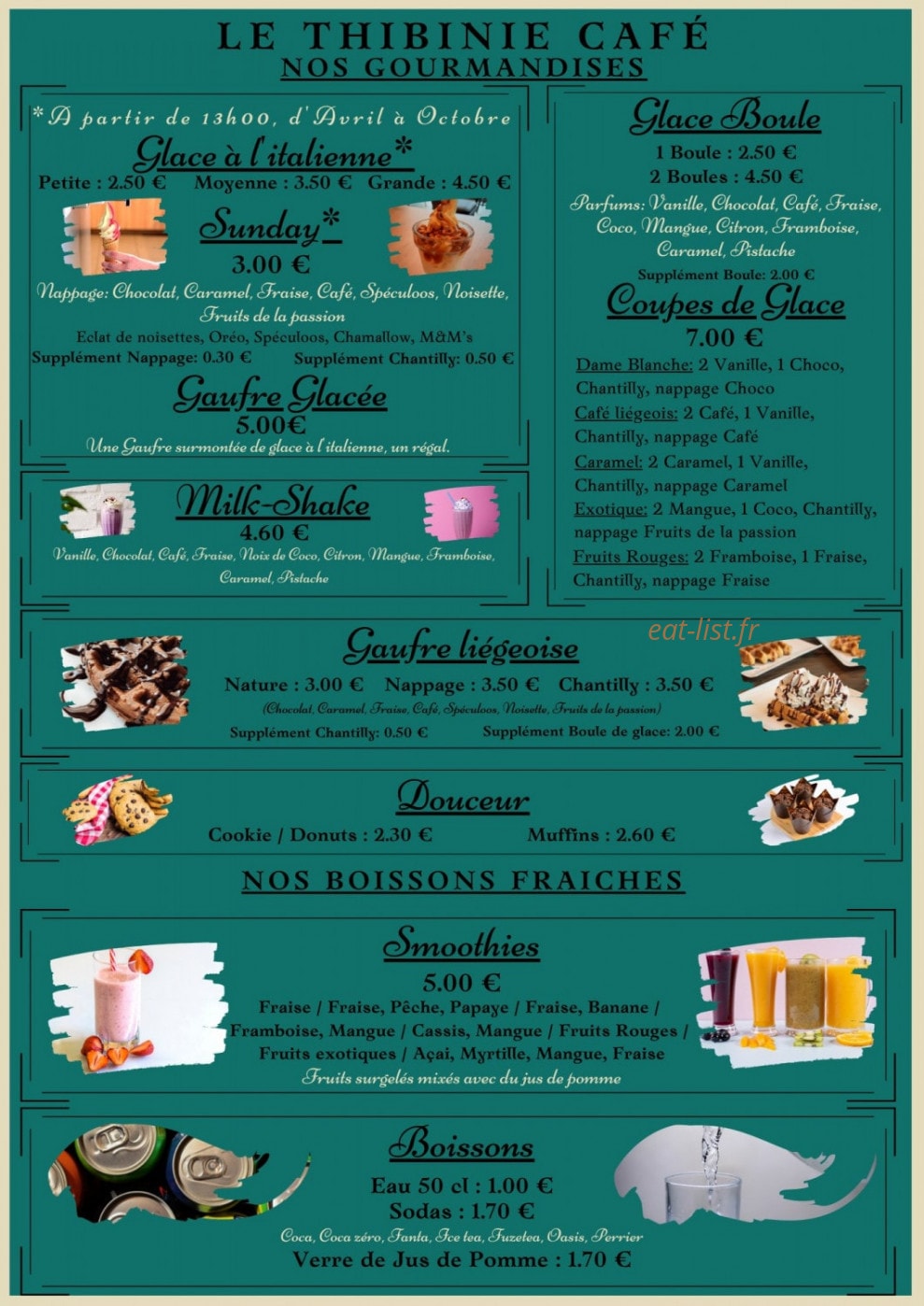 Le Thibinie Café — carte page 2