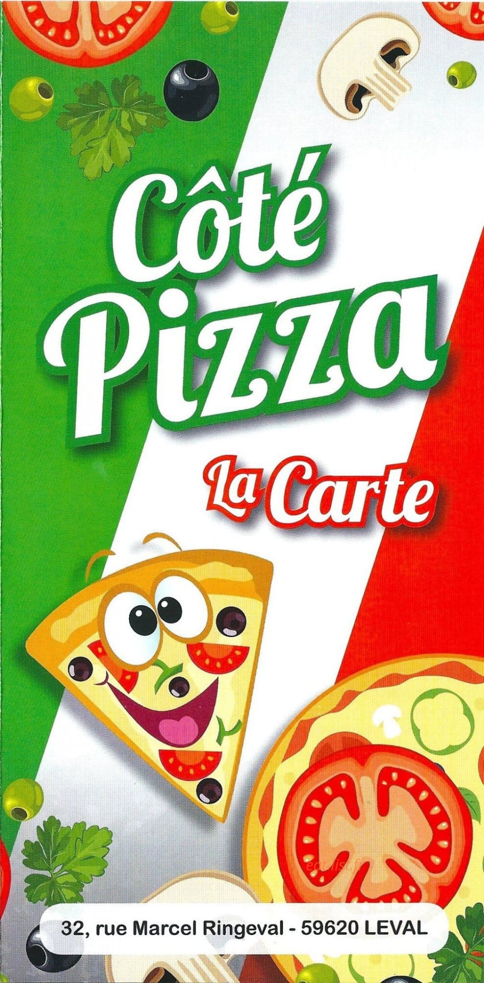 Côté Pizza — carte page 1