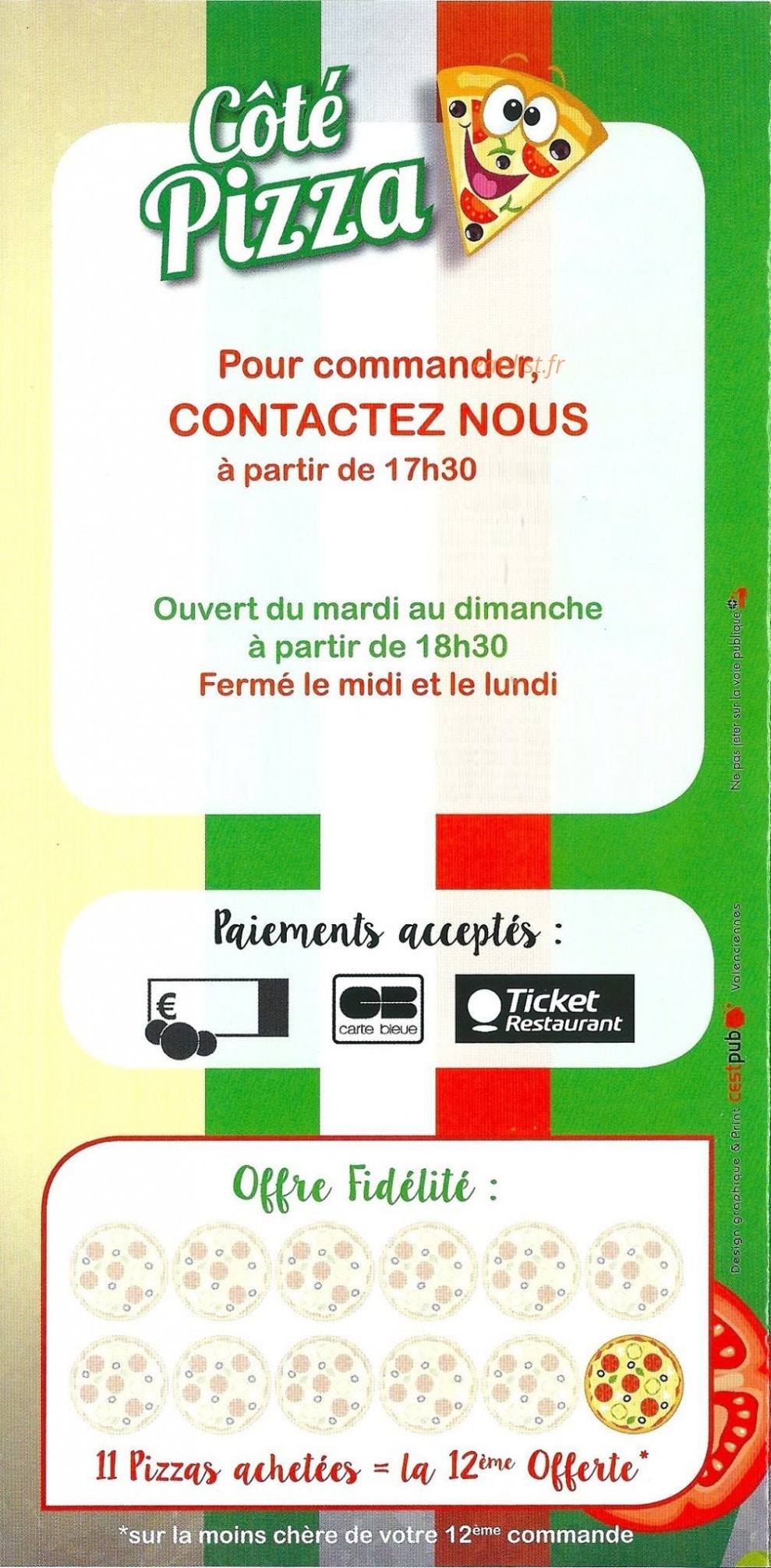 Côté Pizza — carte page 4