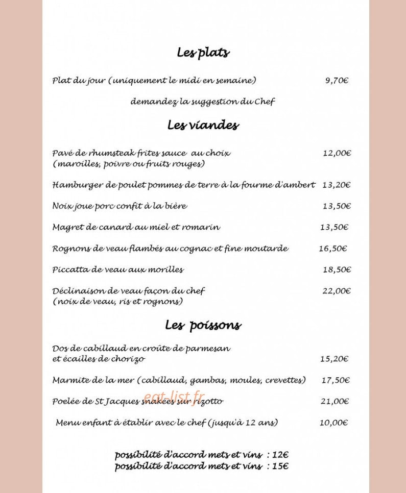 Au Clocher — carte page 2
