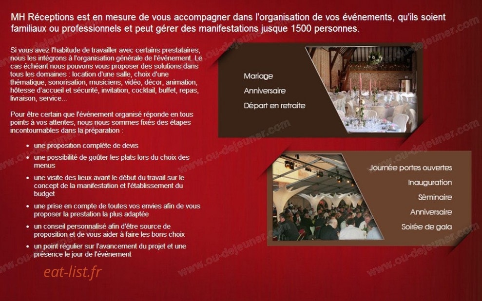 Mh Réceptions — carte page 1