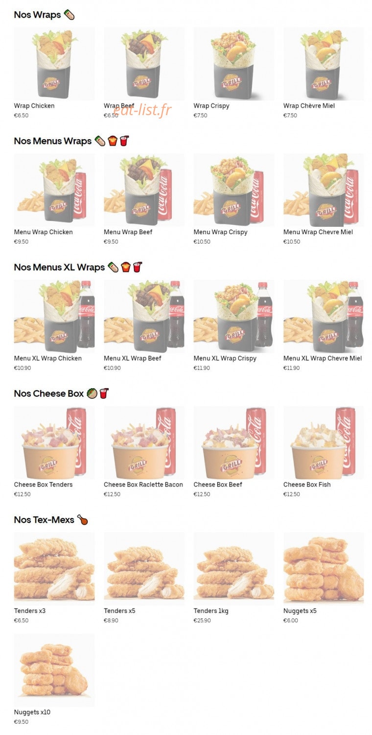 Grill Burger — carte page 4