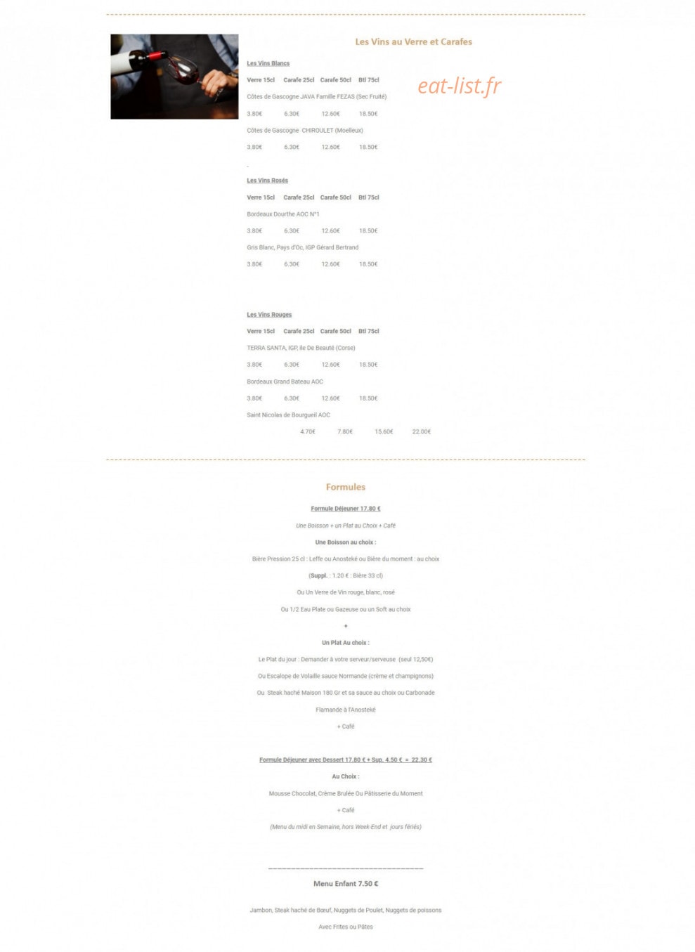 Restaurant Au 70 — carte page 6