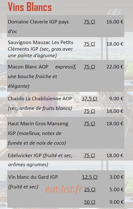 Le panoramic — carte page 7
