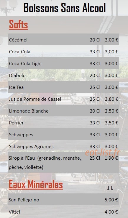 Le panoramic — carte page 2
