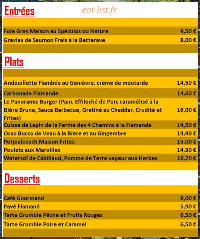 Le panoramic — carte page 1