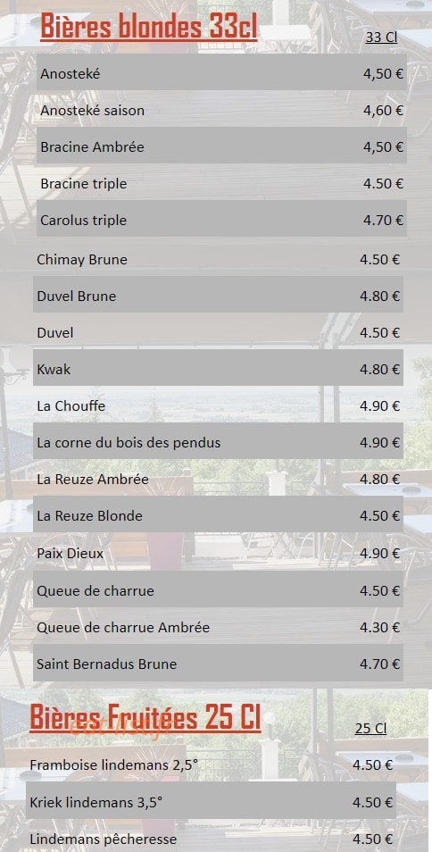 Le panoramic — carte page 6