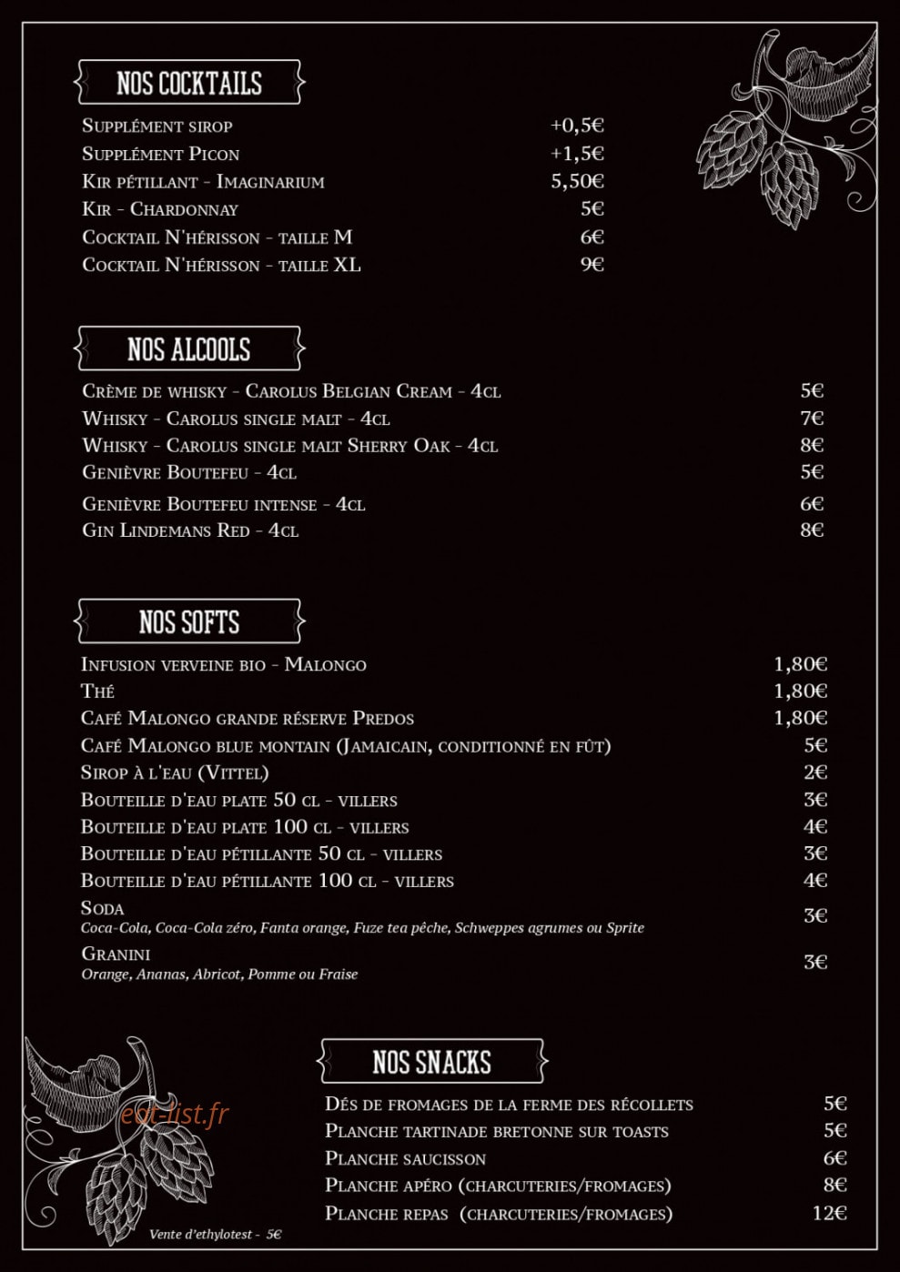 Orge Et Houblon — carte page 3