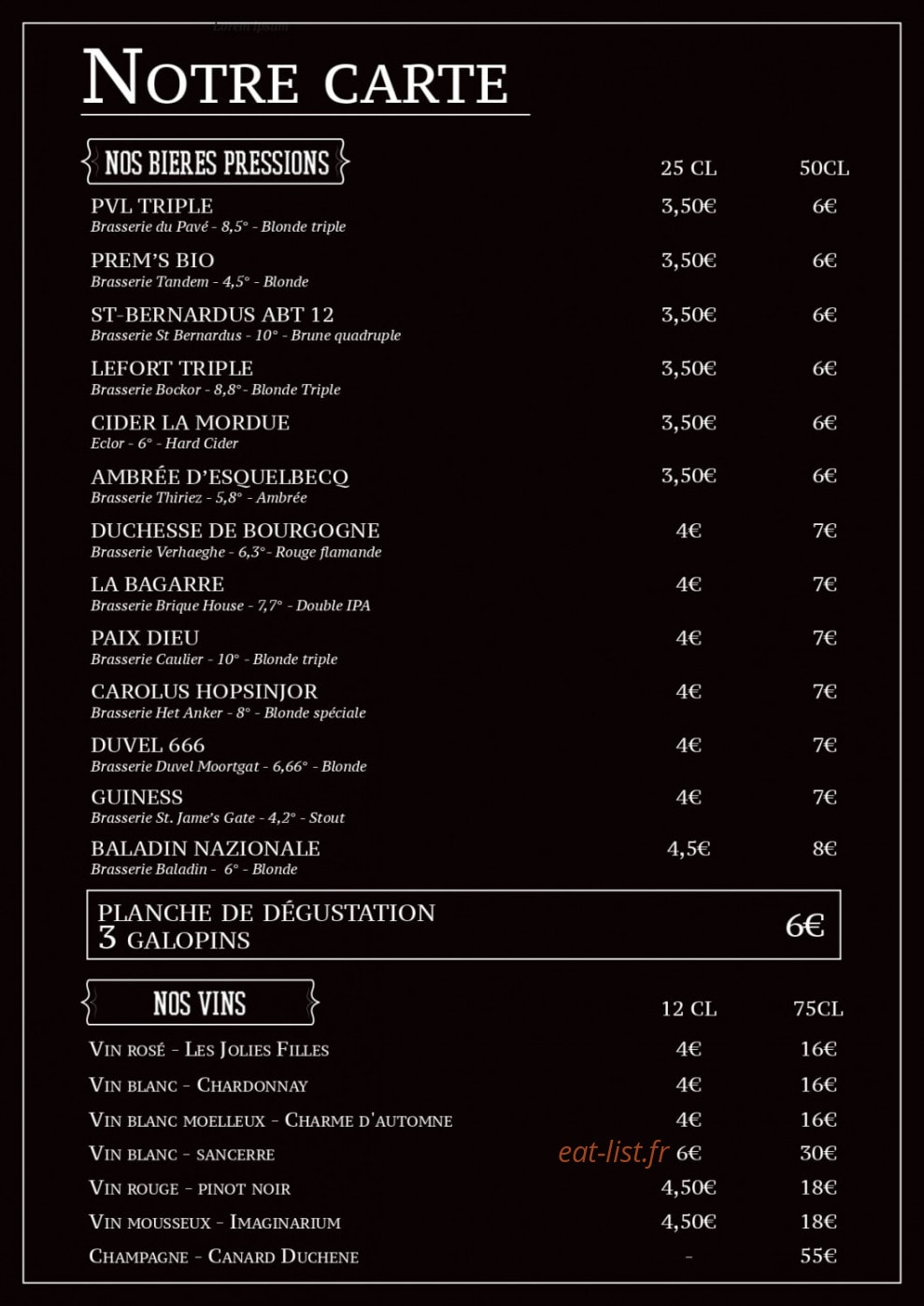 Orge Et Houblon — carte page 2