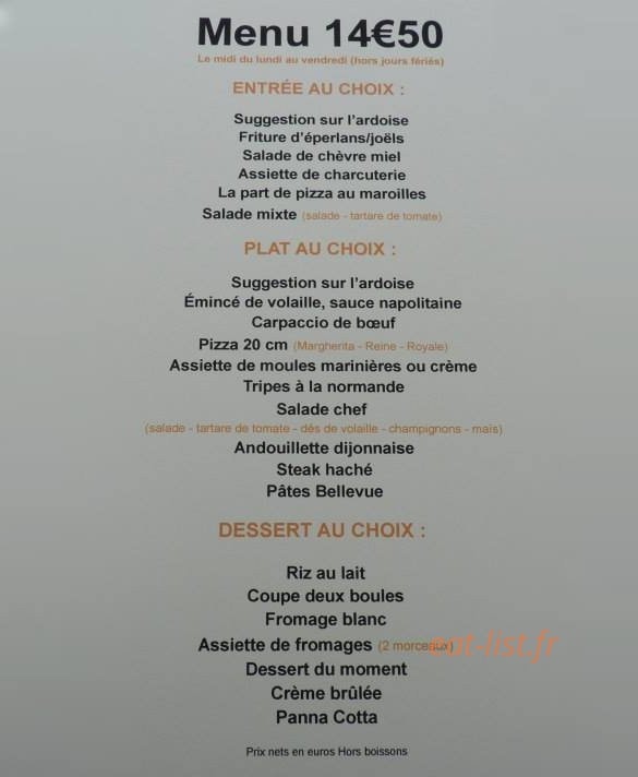 La Bellevue — carte page 2