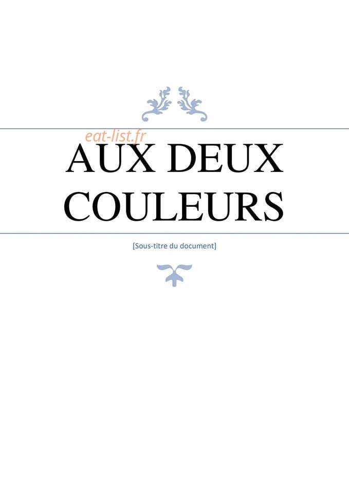 Aux deux couleurs — carte page 1