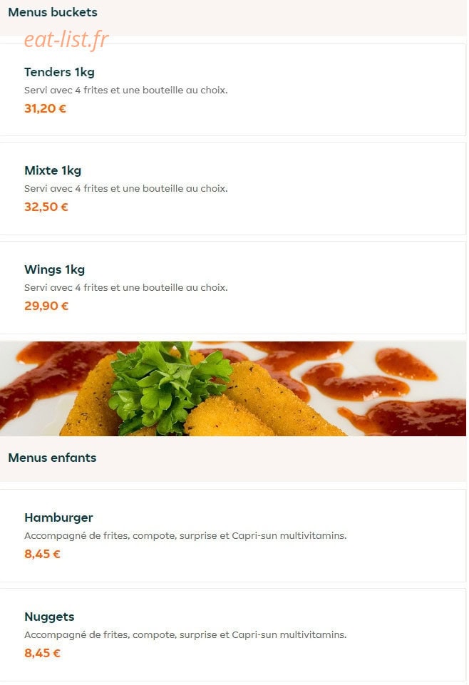 Nab's Burger — carte page 5