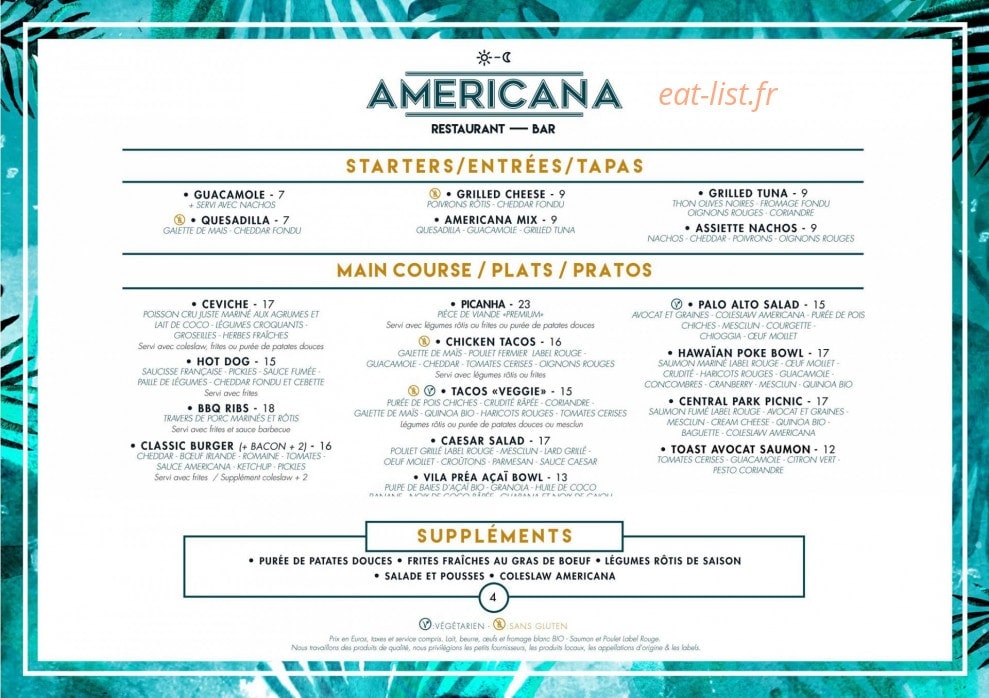 Americana — carte page 1