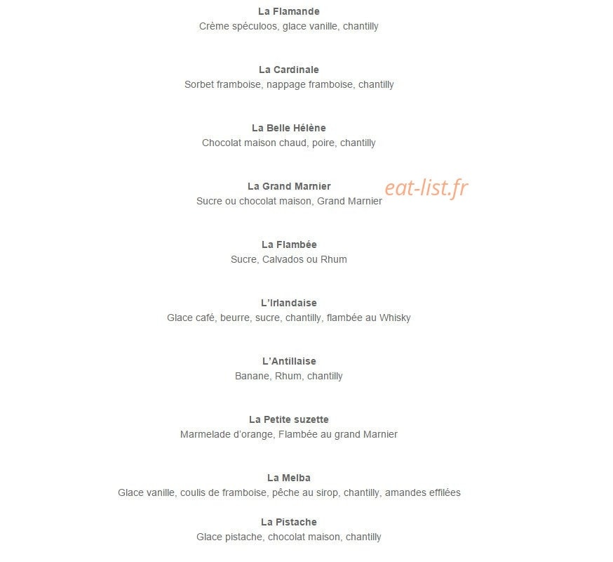 Crêperie Fleur de Sel — carte page 8