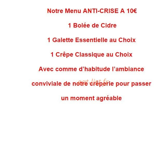 Crêperie Fleur de Sel — carte page 3