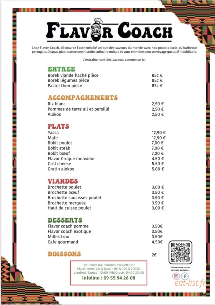 Flavor Coach — carte page 1