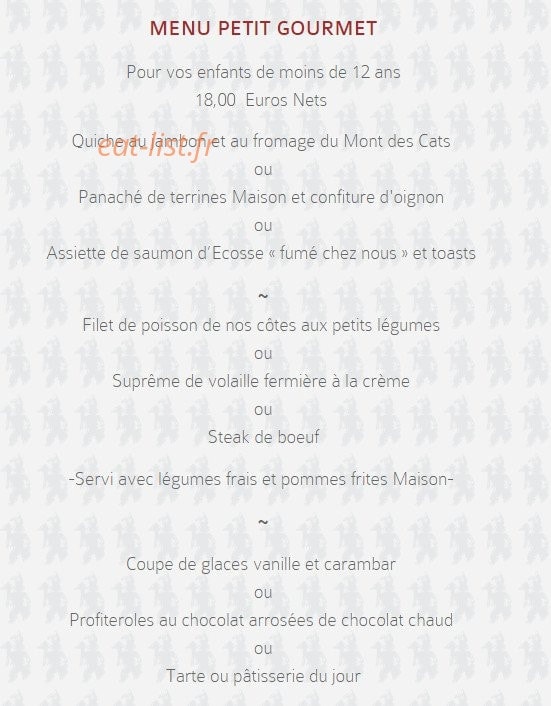 L Auberge de la Garenne — carte page 11