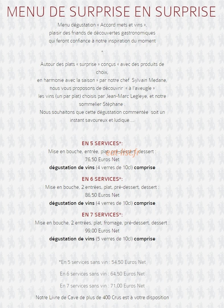 L Auberge de la Garenne — carte page 9