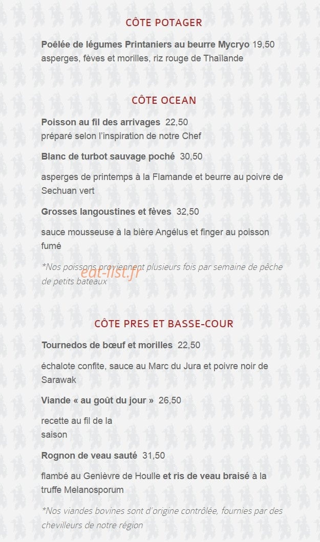 L Auberge de la Garenne — carte page 3