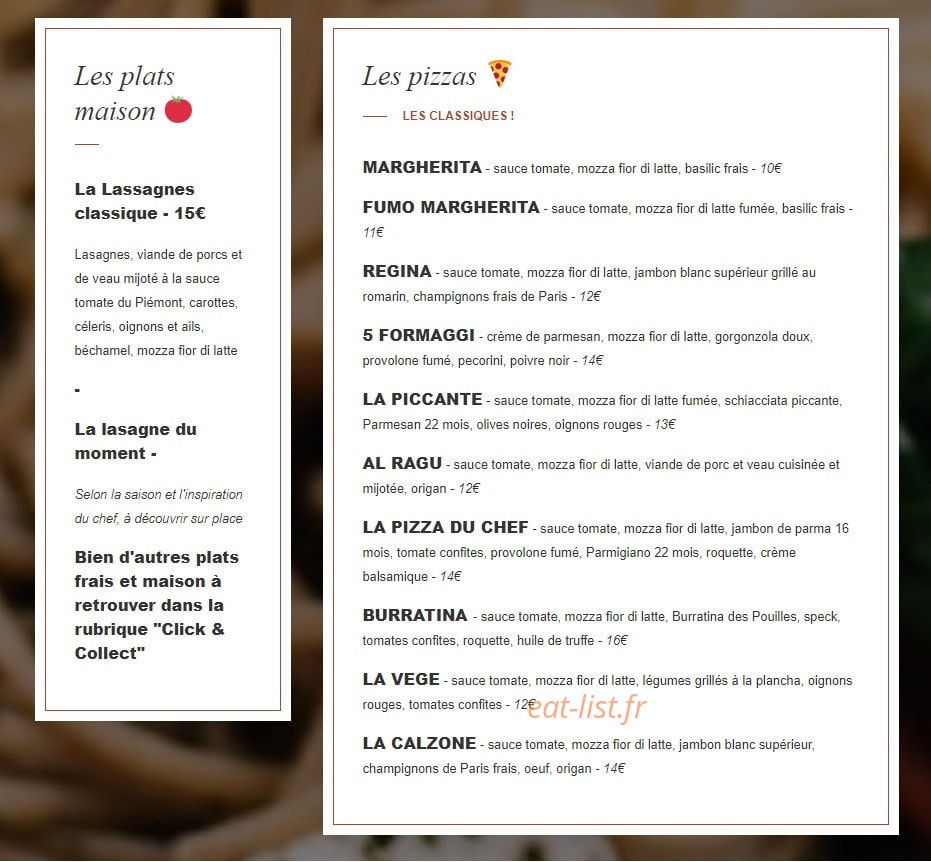 La Bustina — carte page 2