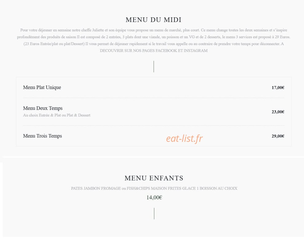 La Cabane — carte page 2