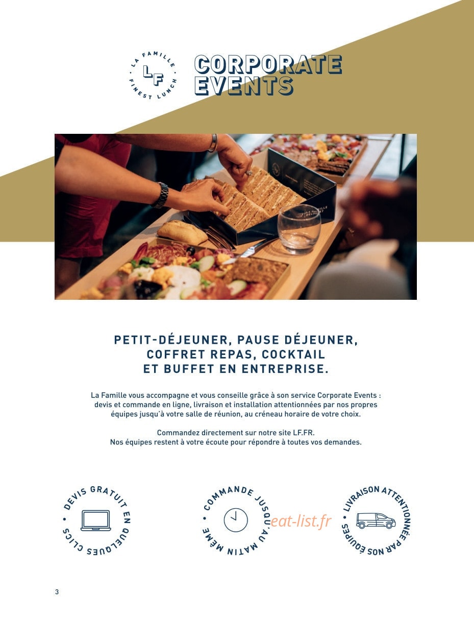 La Famille Finest Lunch — carte page 2