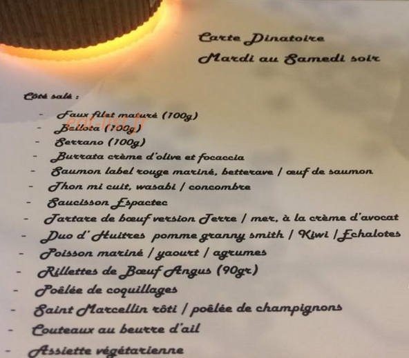 La tête dans l'cru — carte page 1