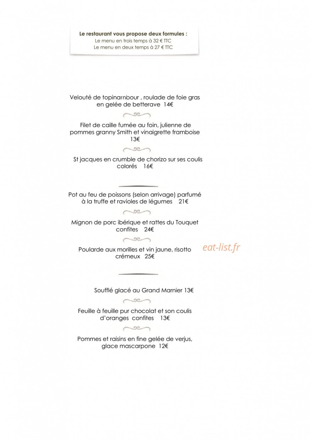 Le Manoir — carte page 1