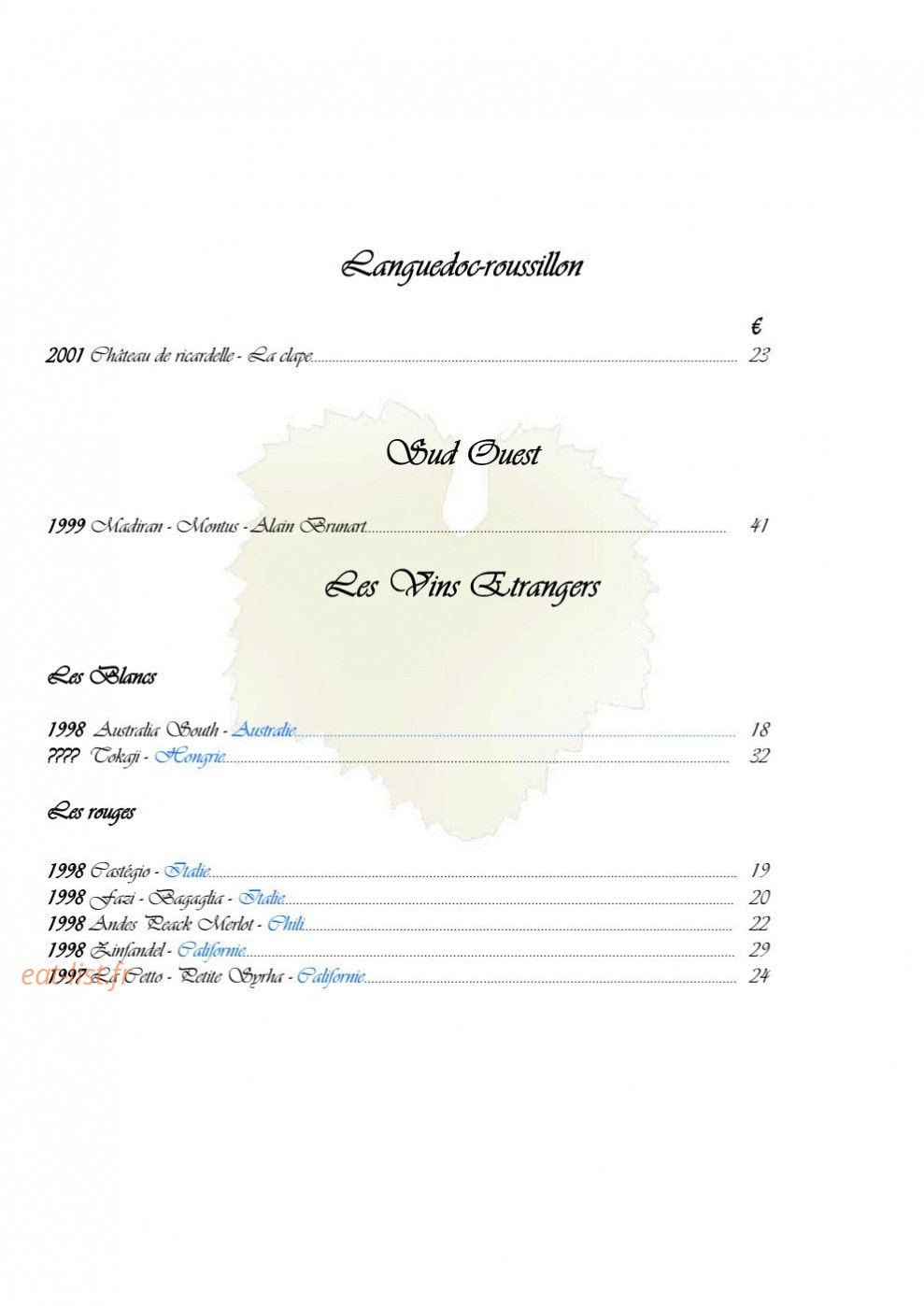 Le Septentrion — carte page 17