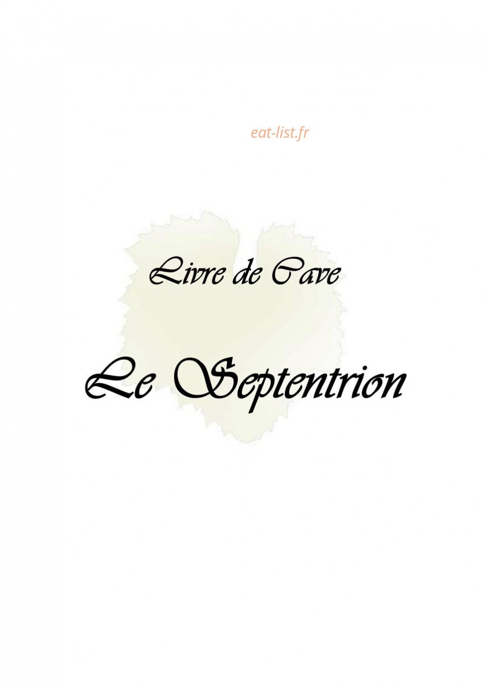Le Septentrion — carte page 1
