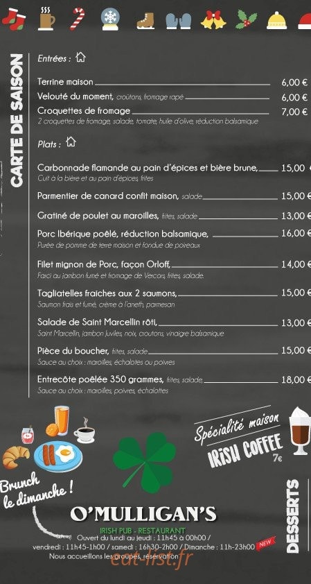 O'Mulligan's — carte page 2
