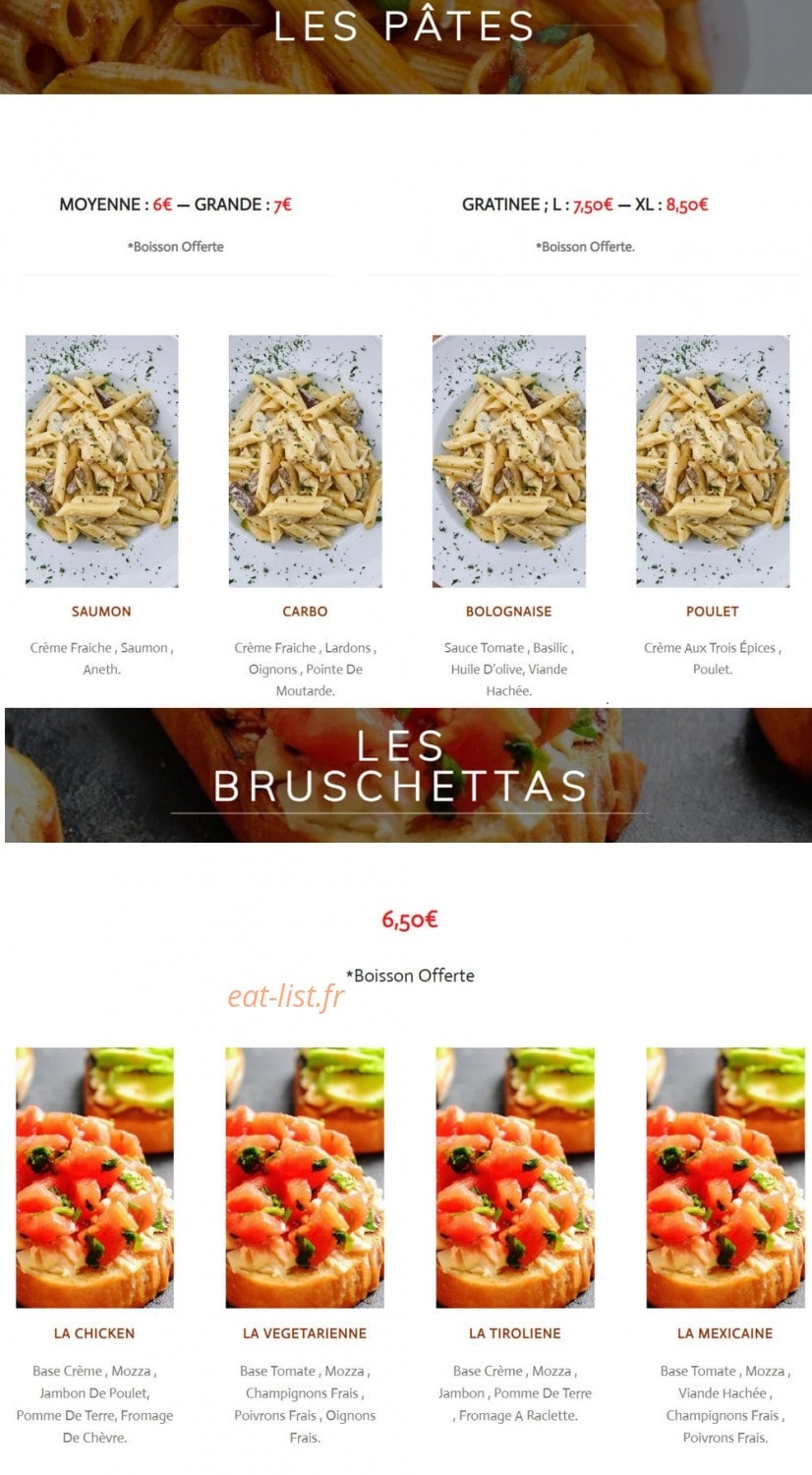 Pasta Food — carte page 5