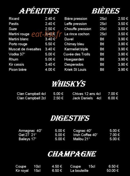 Side Kafé — carte page 3