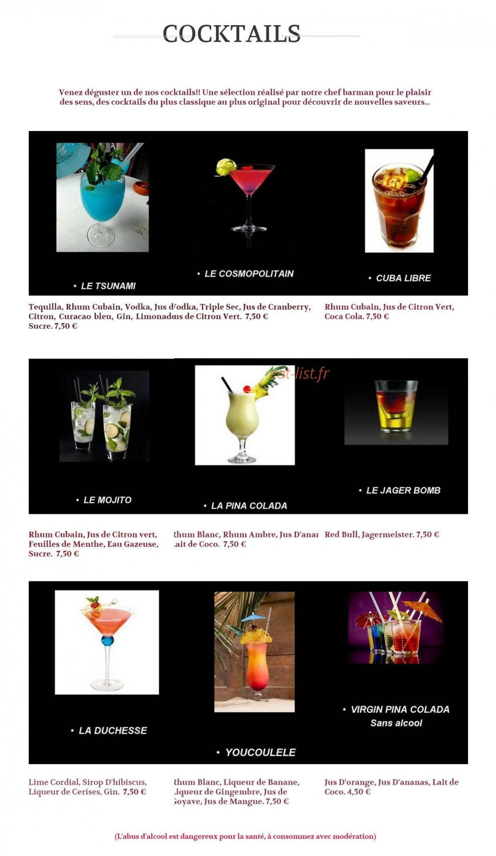 Side Kafé — carte page 5