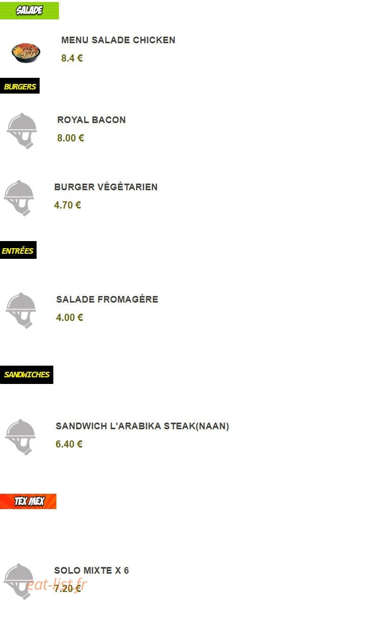 So Drive Burger — carte page 5