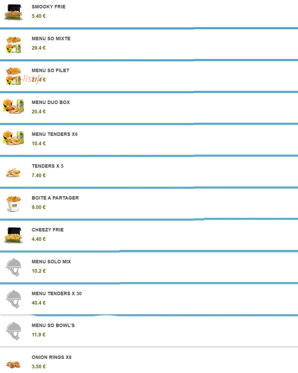So Drive Burger — carte page 4