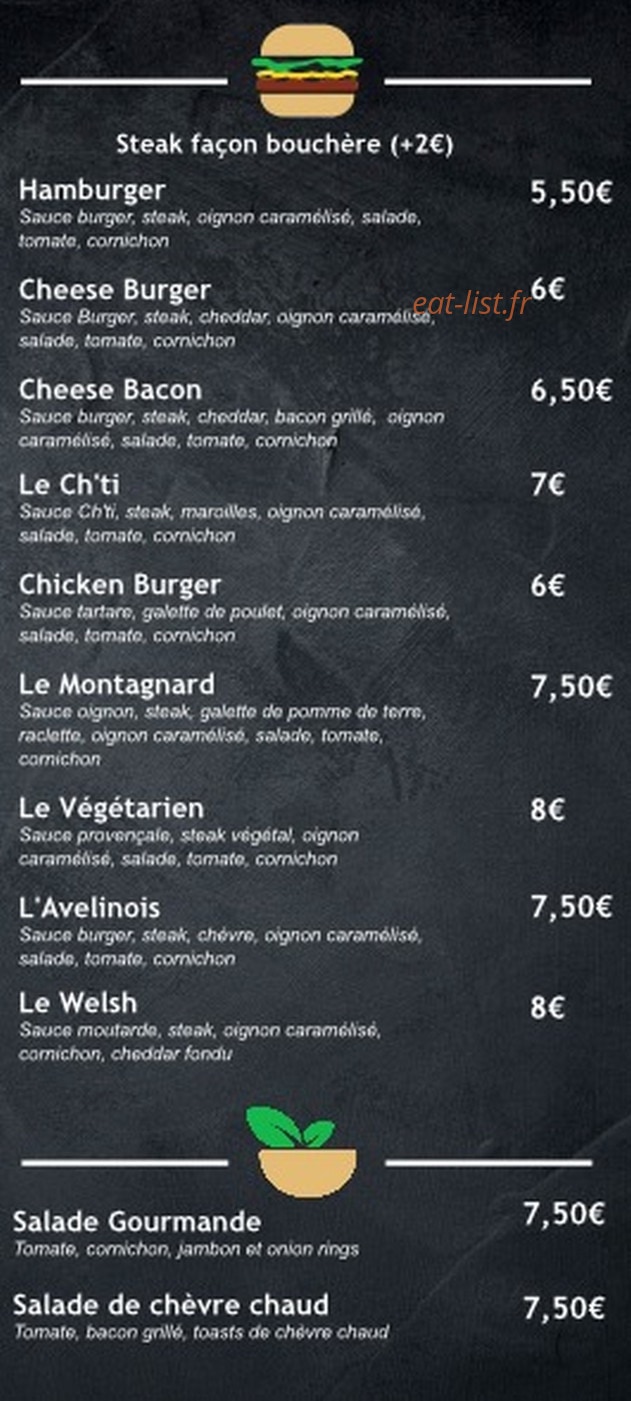 La Frite Avelinoise — carte page 4