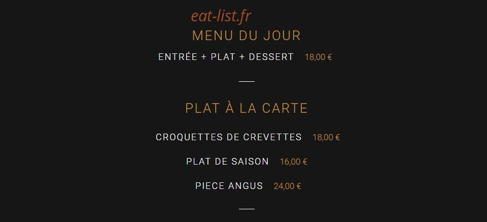 Au coin De La reine — carte page 1
