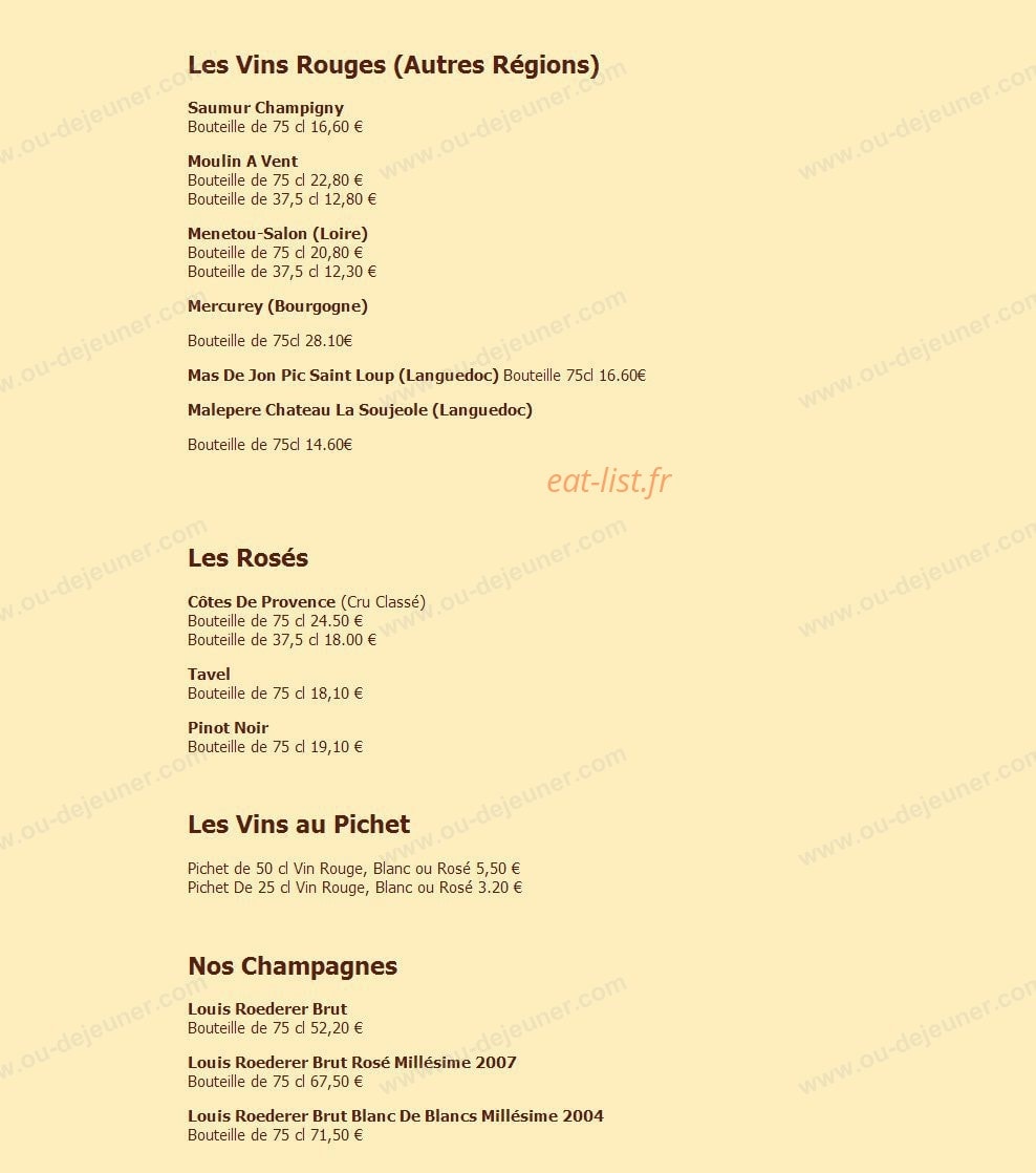 Le Witloof — carte page 5