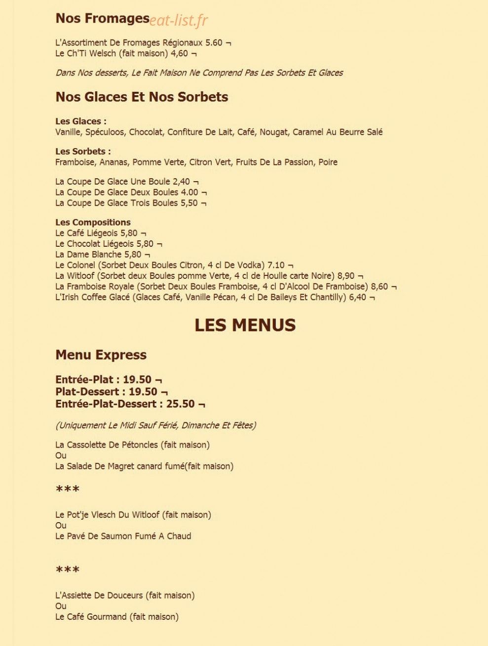 Le Witloof — carte page 2