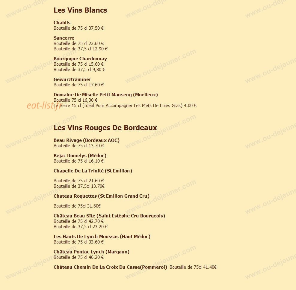 Le Witloof — carte page 4