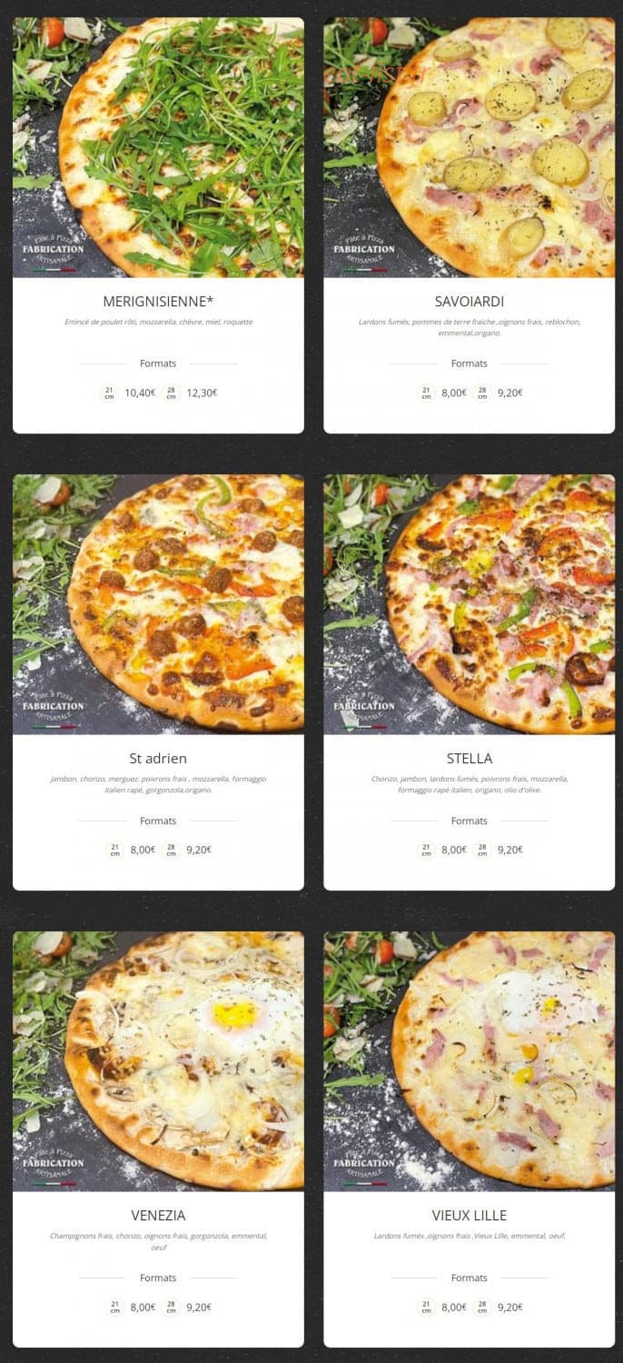 Pizza Zio — carte page 6